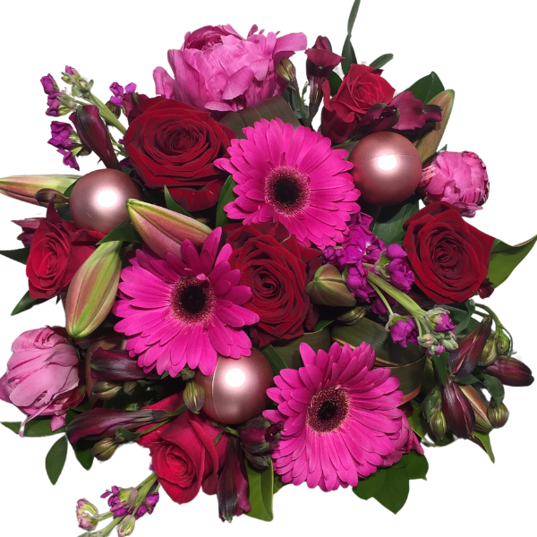 Hot Cerise Christmas Bouquet