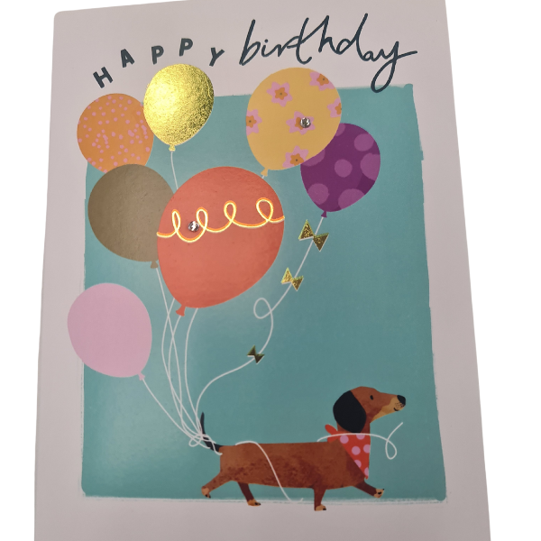 Sausage Dog Birthday Card