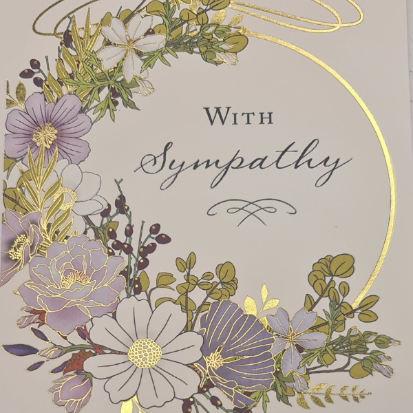 With Sympathy Hoop Card