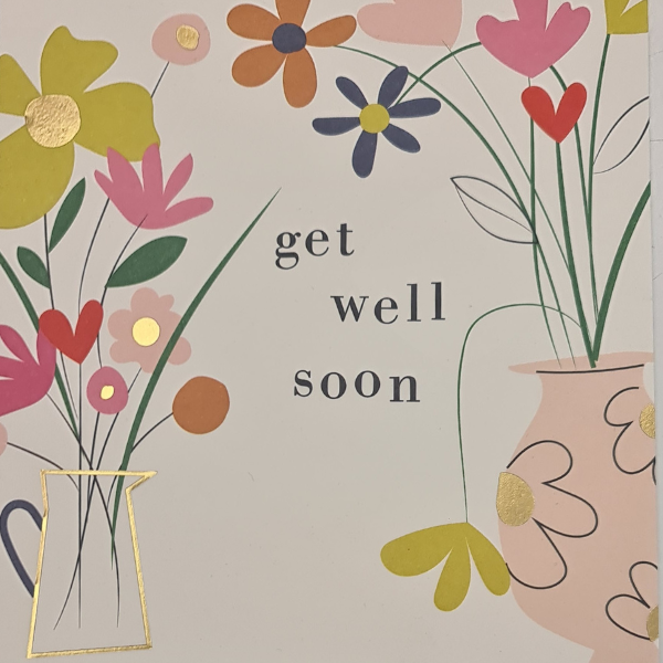 Get Well Flowers Card