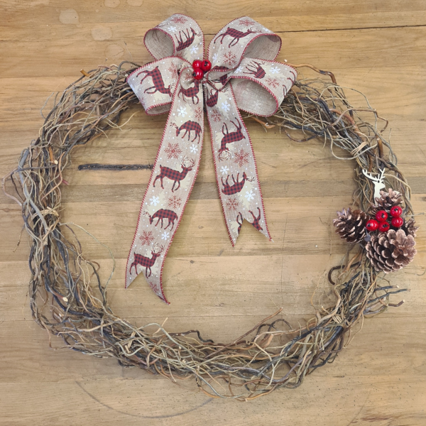 Reindeer Ribbon Wreath