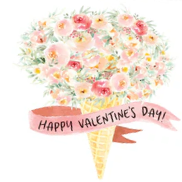 Bouquet Valentines Day Card