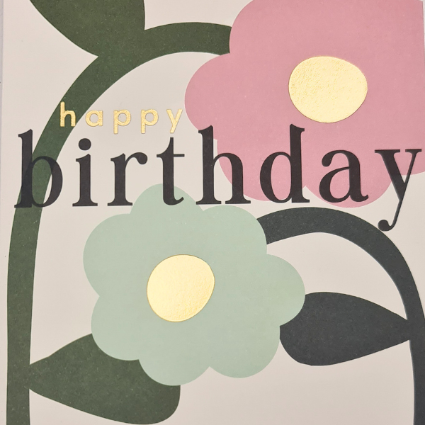 Happy Birthday Flowers Card