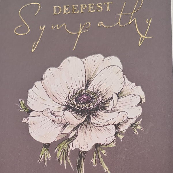 Anemone Sympathy Card